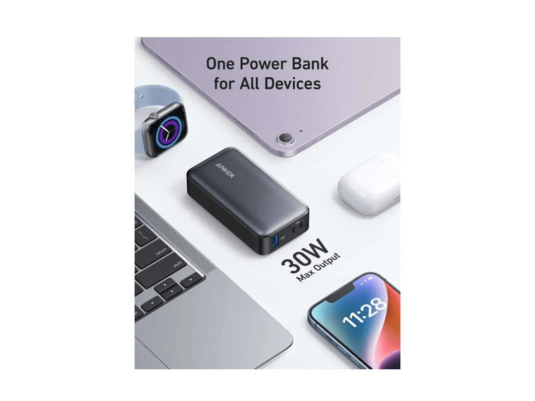 Buy Anker Power Bank 533 30W PD 10000mAh Portable Charger - Black in Qatar Buy Anker Power Bank 533 30W PD 10000mAh Portable Charger - Black in Qatar